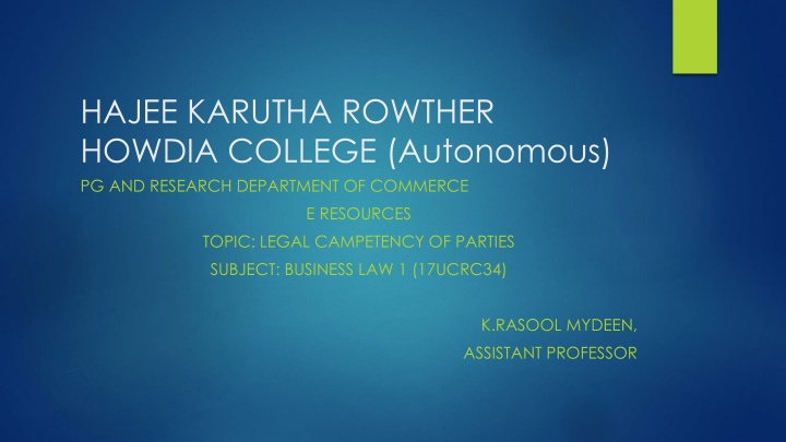 hajee karutha rowther howdia college autonomous