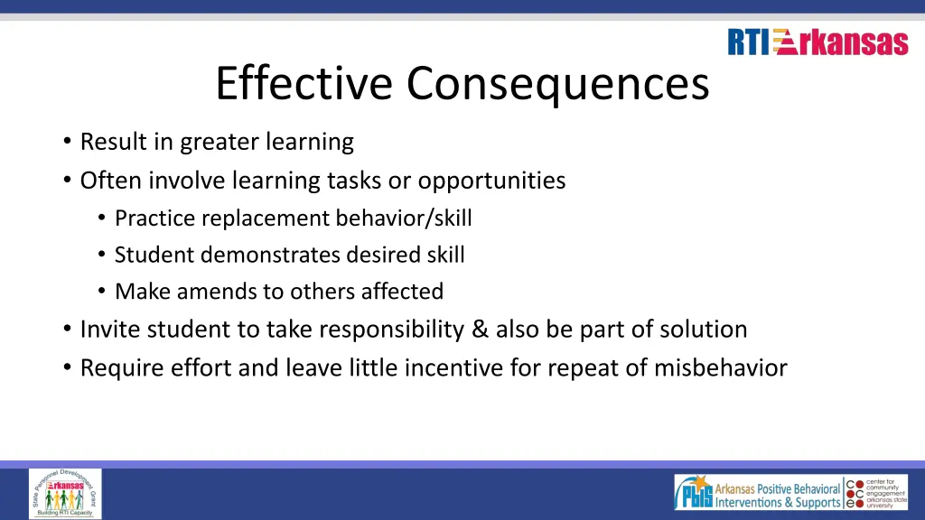 effective consequences result in greater learning