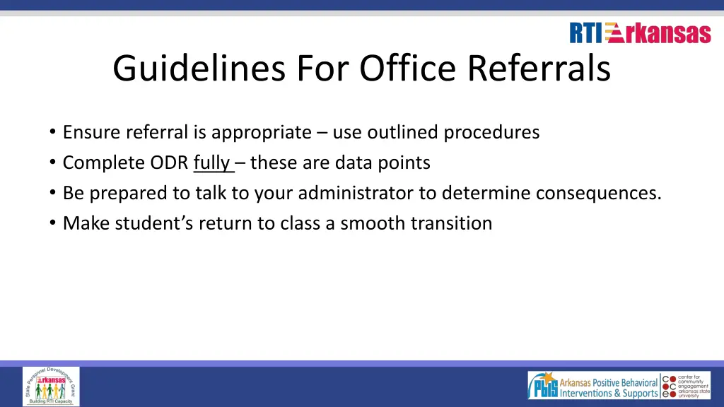 guidelines for office referrals