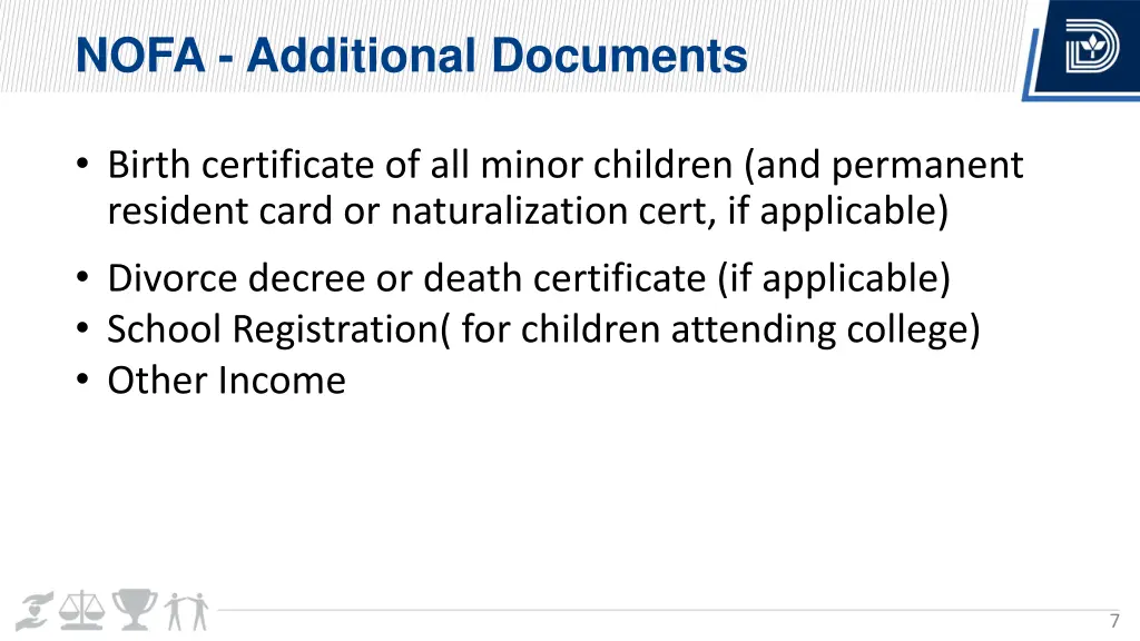 nofa additional documents