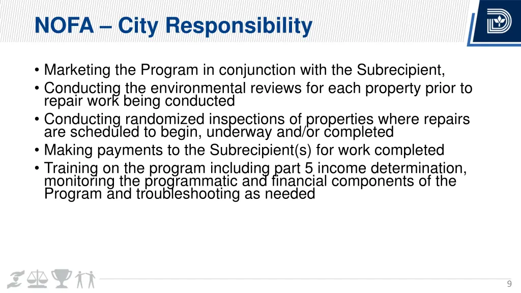 nofa city responsibility