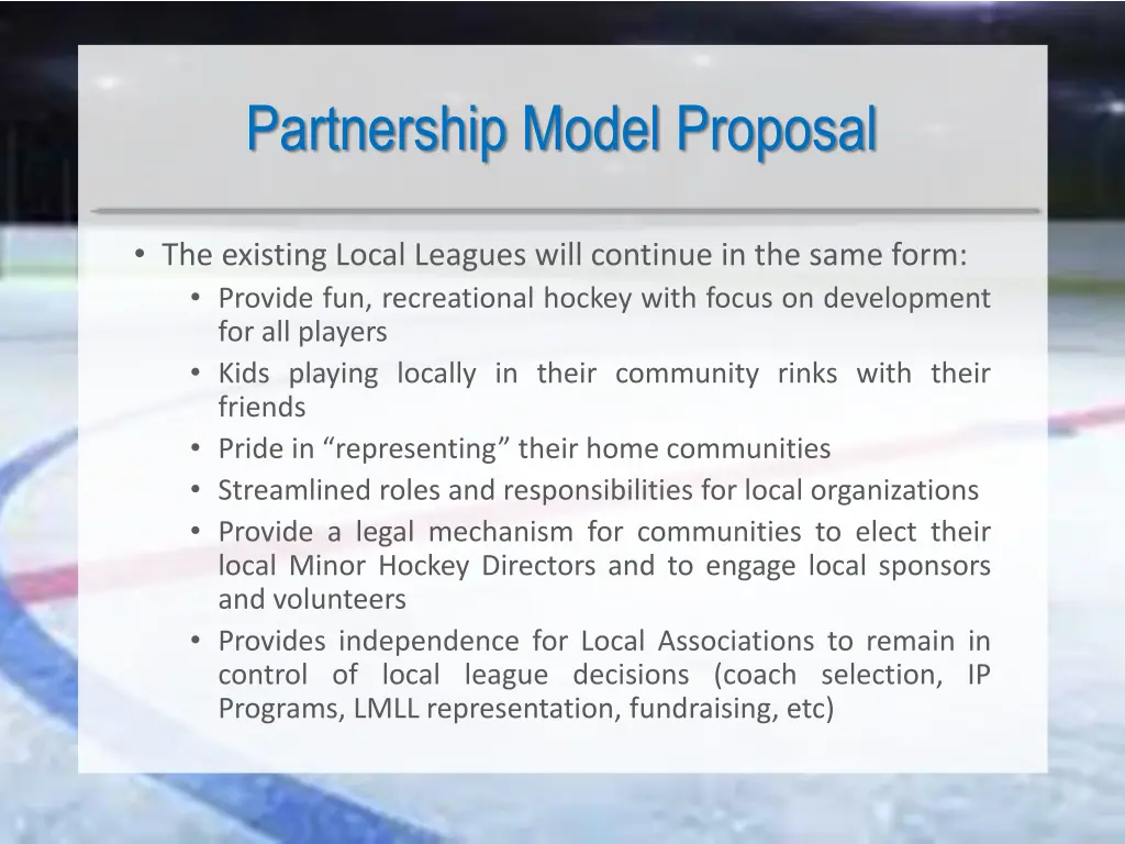 partnership model proposal