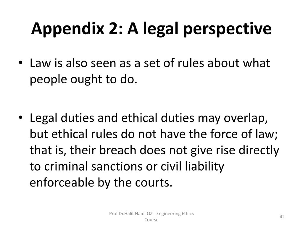 appendix 2 a legal perspective 1