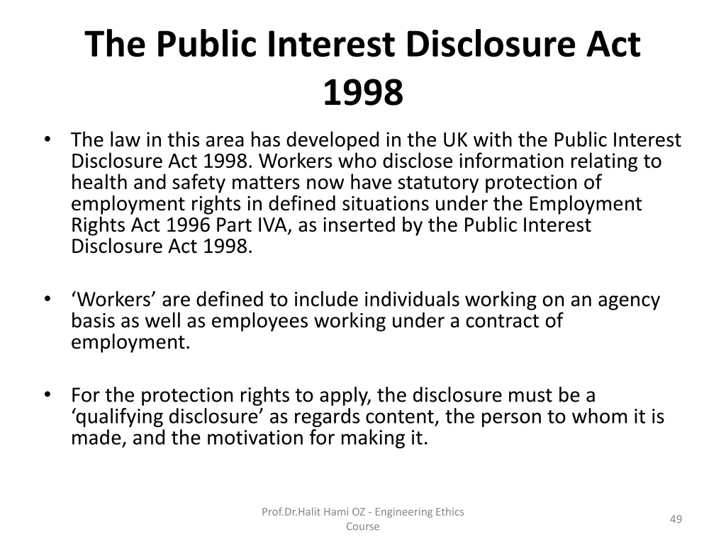 the public interest disclosure act 1998 1