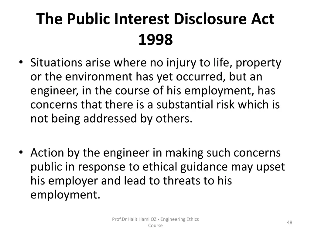 the public interest disclosure act 1998