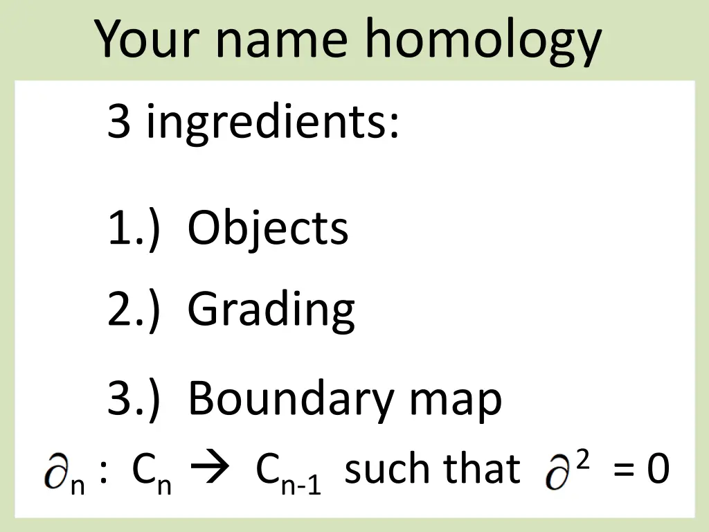 your name homology 3 ingredients