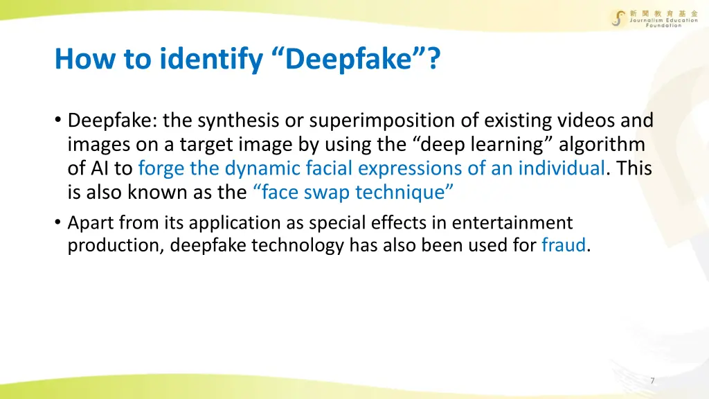 how to identify deepfake