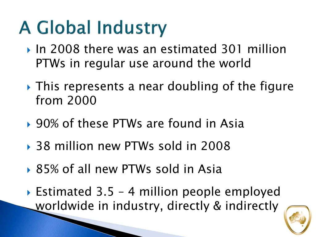 in 2008 there was an estimated 301 million ptws