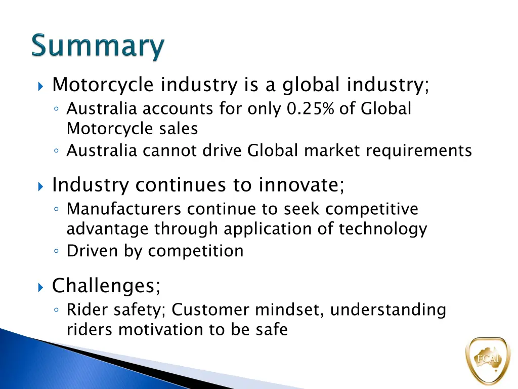 motorcycle industry is a global industry