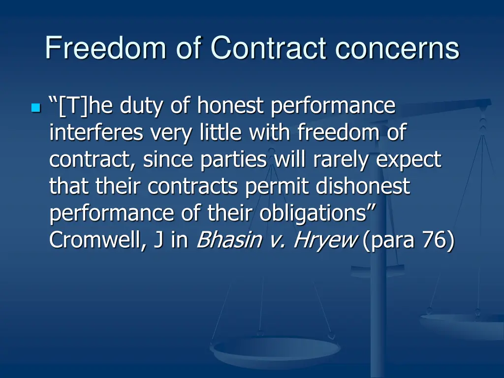 freedom of contract concerns 1