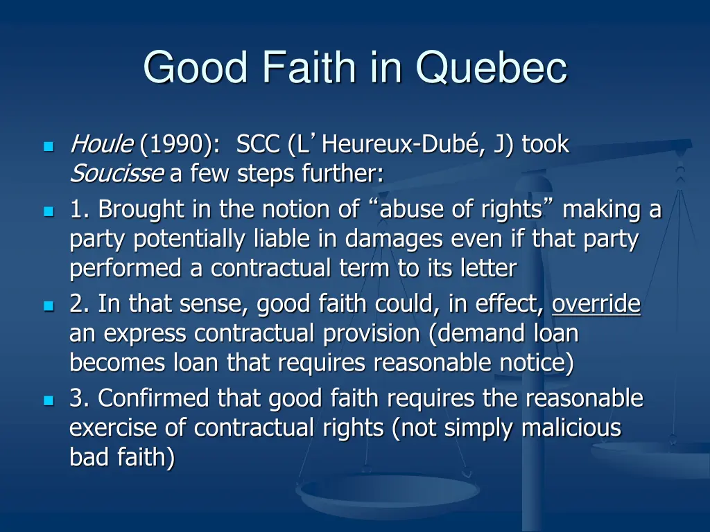 good faith in quebec 1