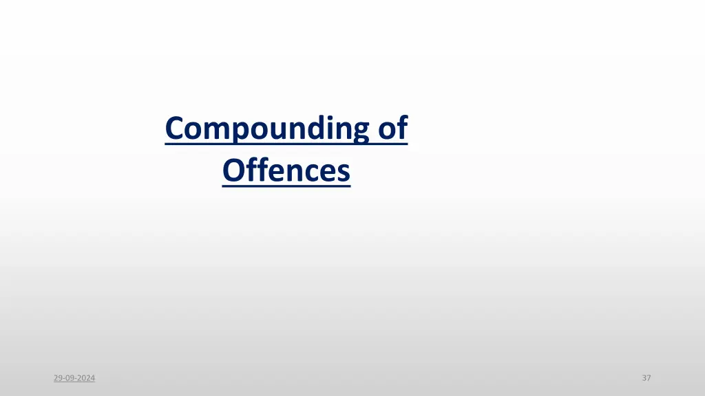 compounding of offences