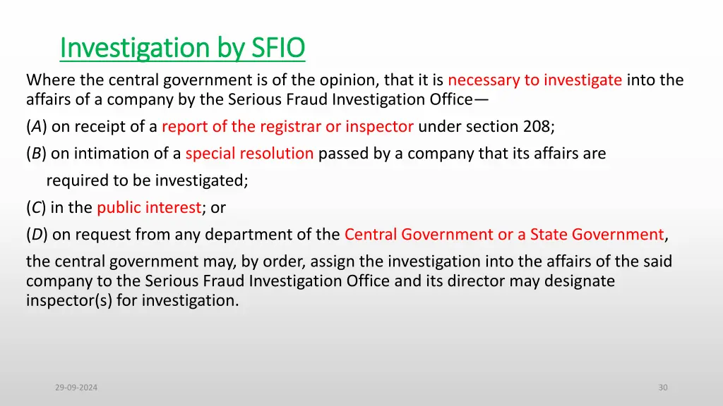 investigation by sfio investigation by sfio where