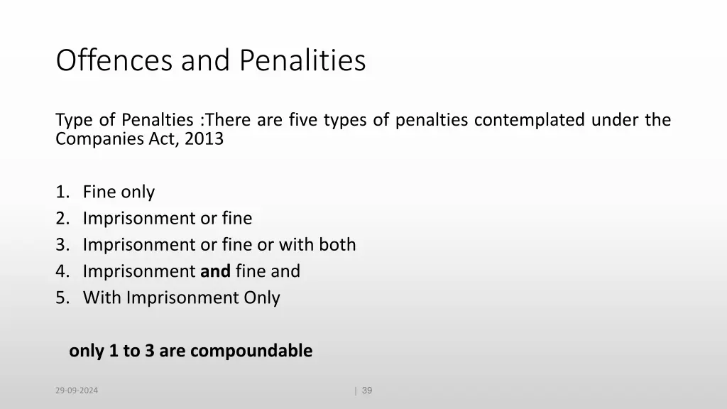 offences and penalities