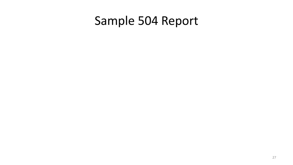 sample 504 report