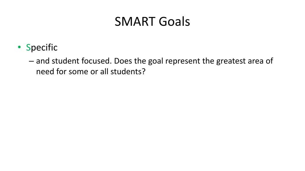 smart goals 1