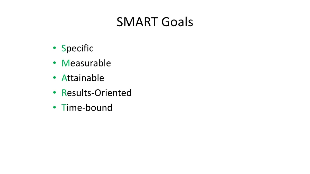 smart goals