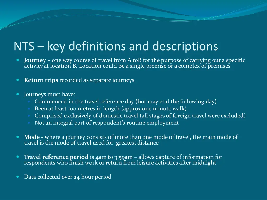 nts key definitions and descriptions