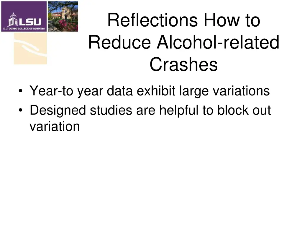 reflections how to reduce alcohol related crashes