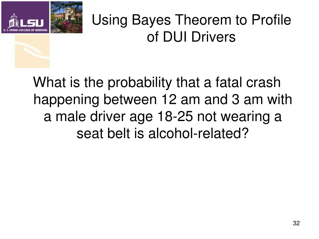 using bayes theorem to profile of dui drivers 2