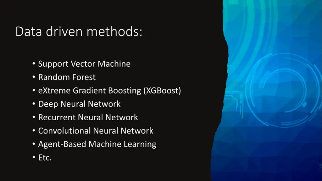 data driven methods