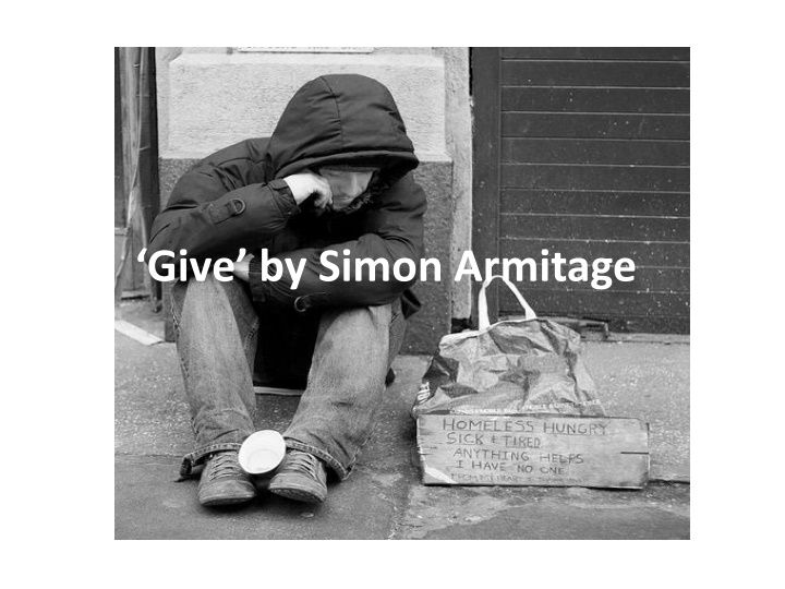 give by simon armitage