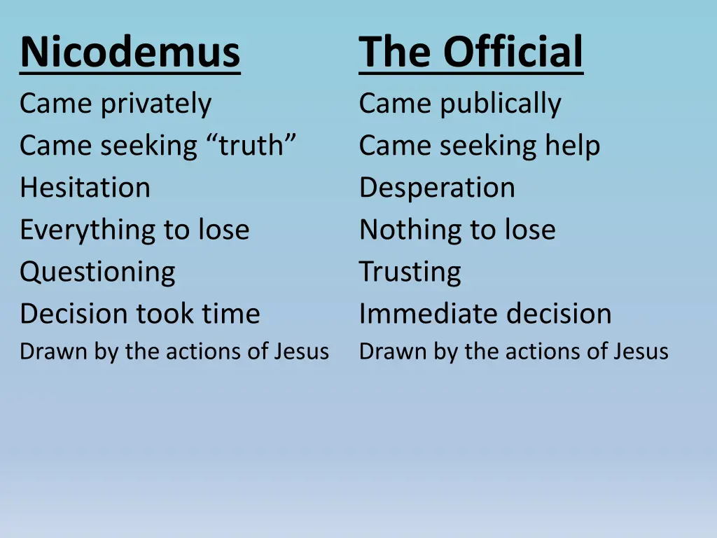 nicodemus came privately came seeking truth