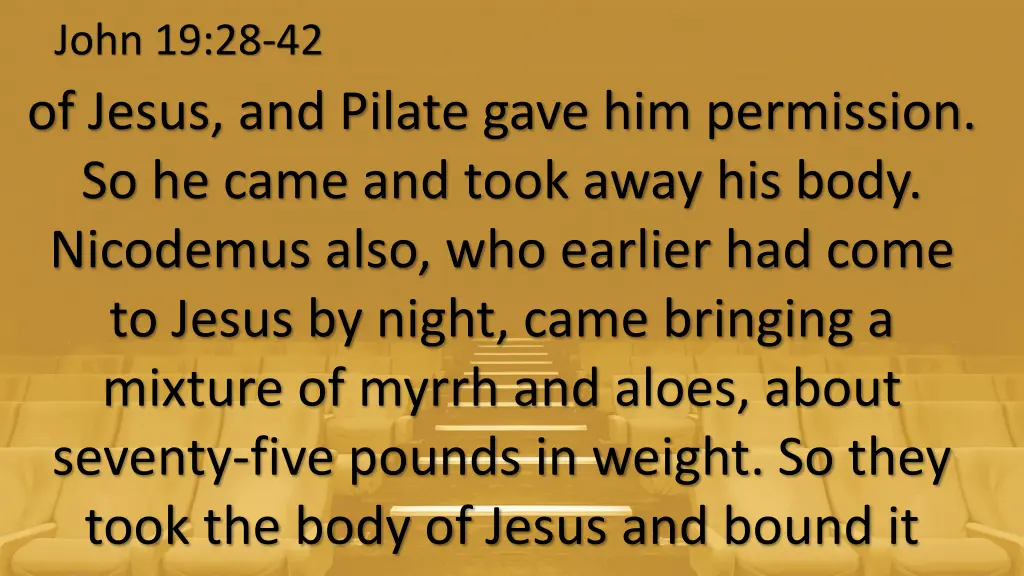 john 19 28 42 of jesus and pilate gave