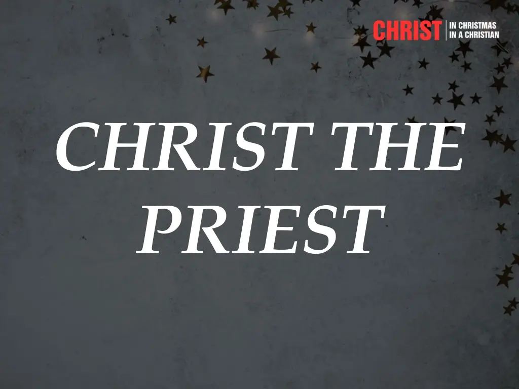 christ the priest