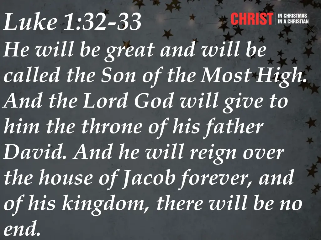 luke 1 32 33 he will be great and will be called