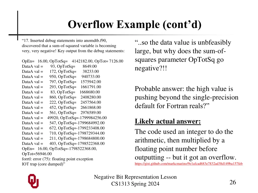 overflow example cont d