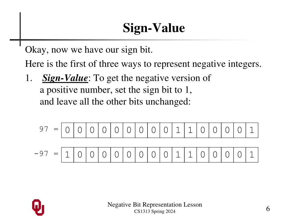 sign value