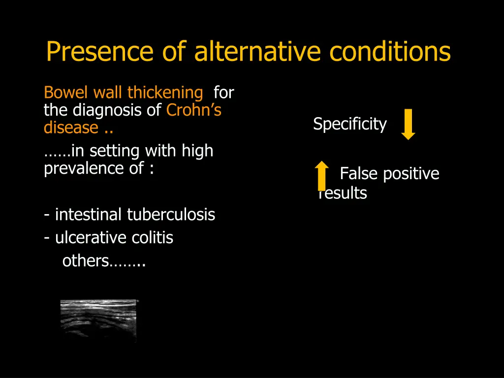 presence of alternative conditions