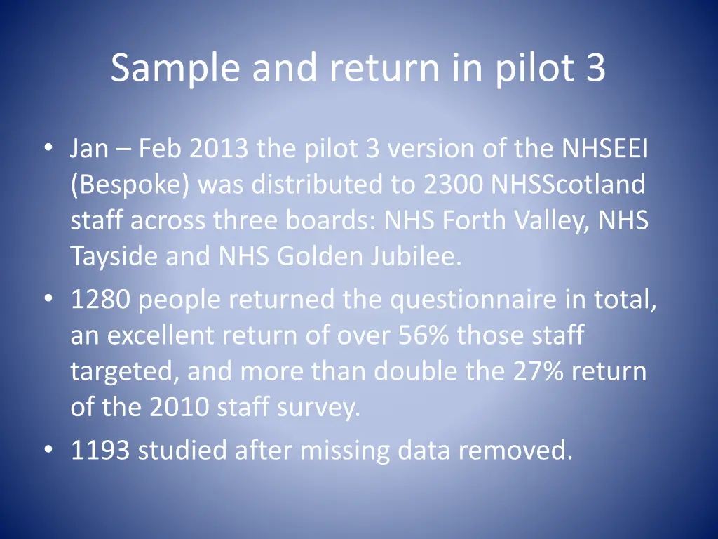 sample and return in pilot 3