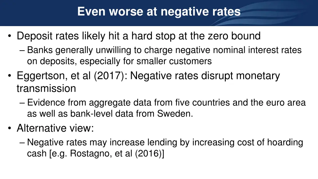 even worse at negative rates