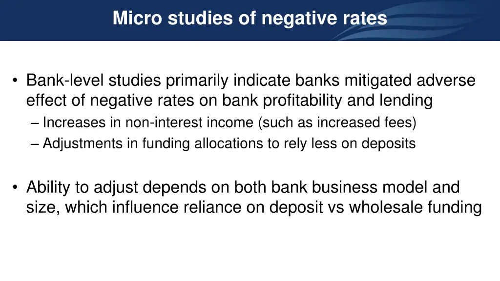 micro studies of negative rates