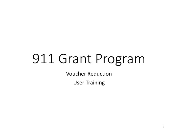 911 grant program