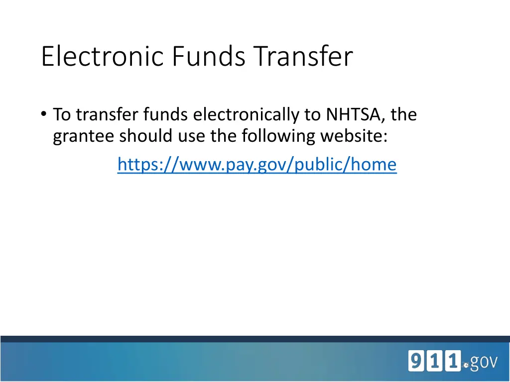 electronic funds transfer