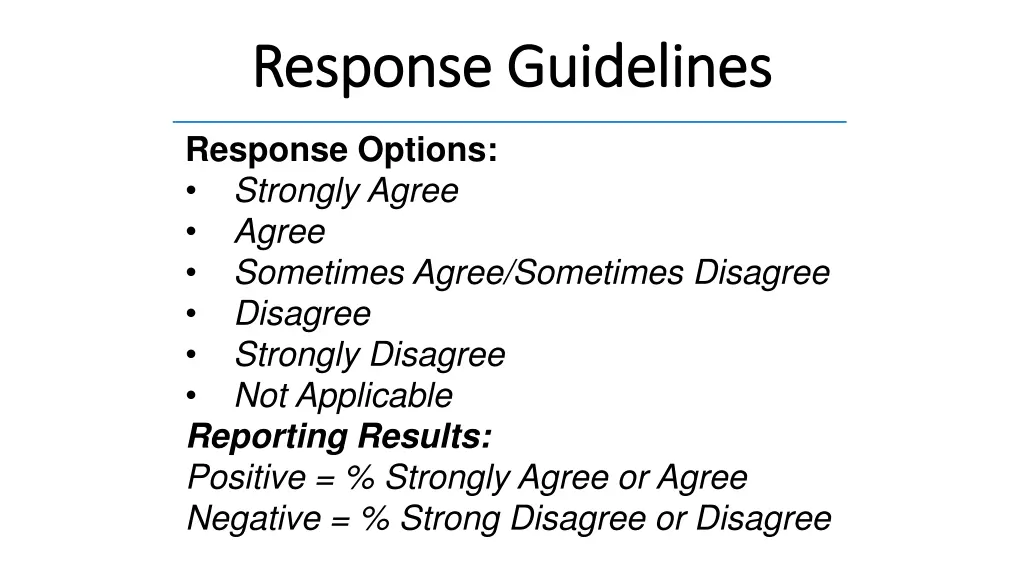 response guidelines response guidelines