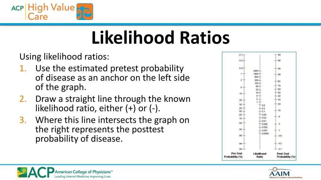 likelihood ratios