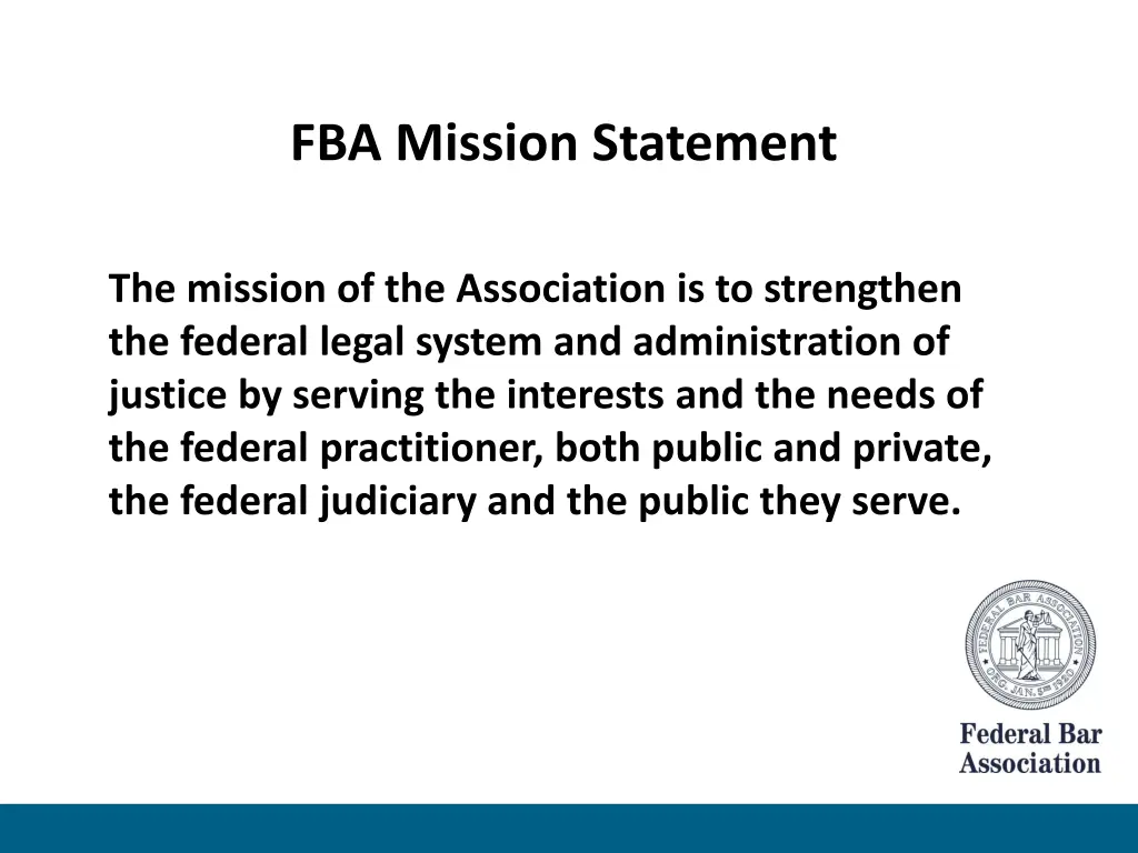 fba mission statement