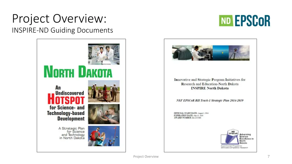 project overview inspire nd guiding documents