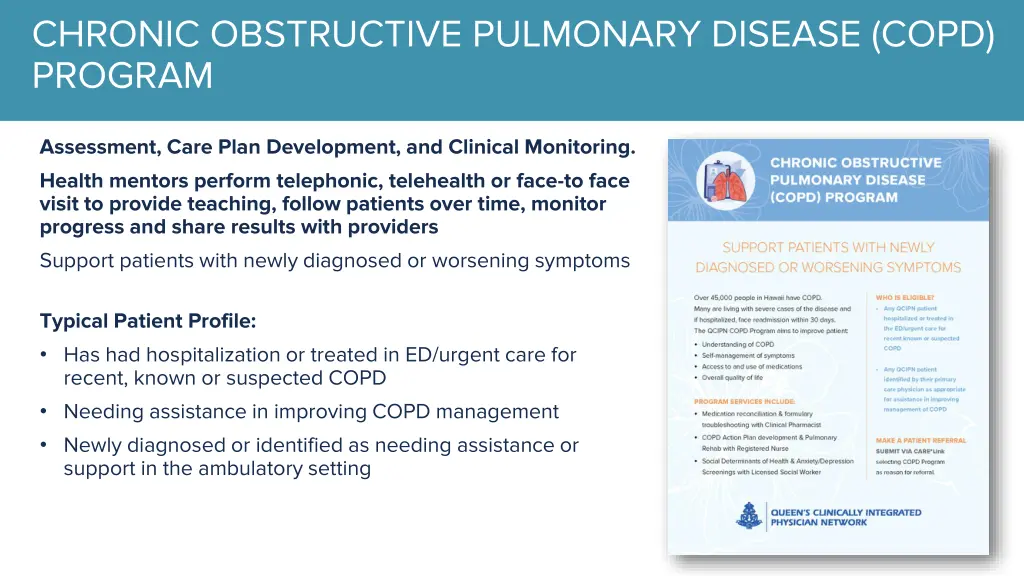 chronic obstructive pulmonary disease copd program