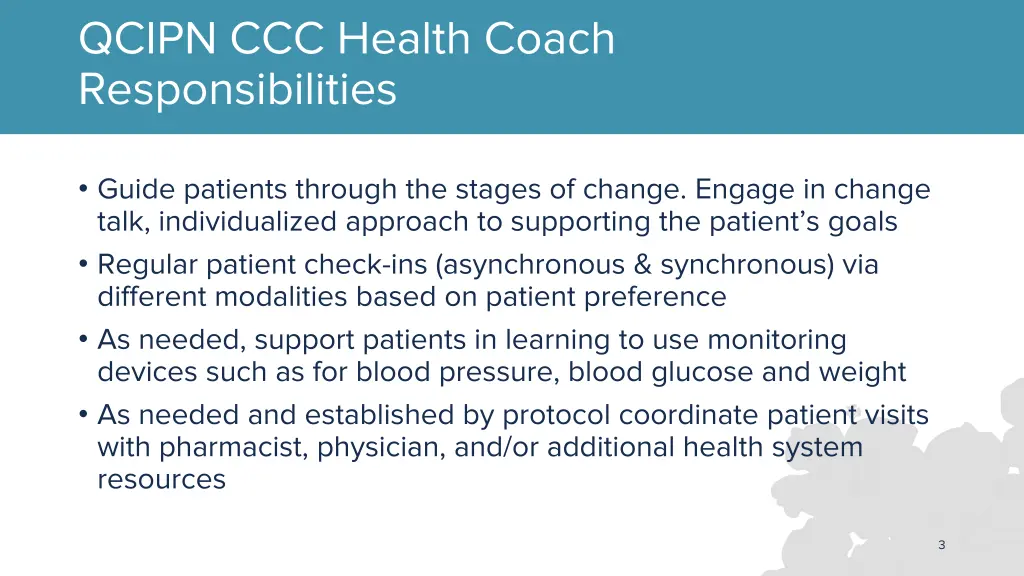 qcipn ccc health coach responsibilities