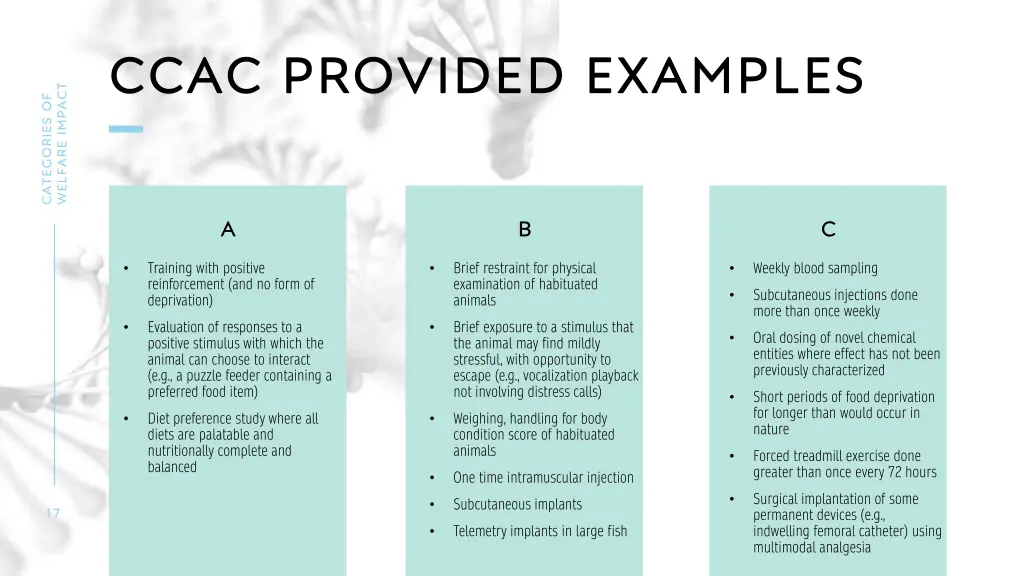 ccac provided examples