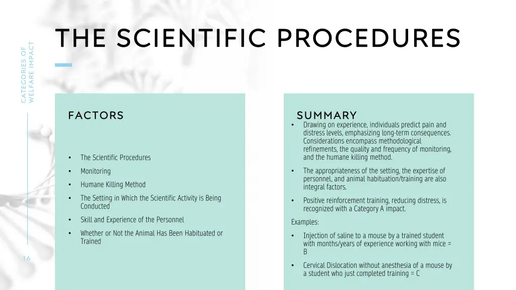 the scientific procedures