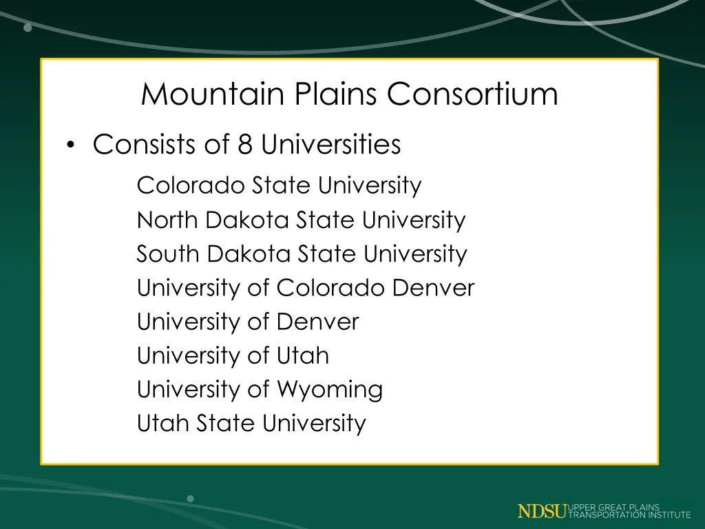 mountain plains consortium