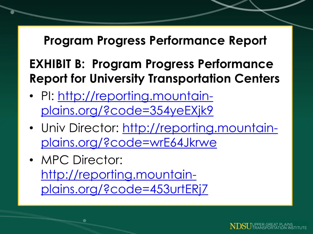 program progress performance report