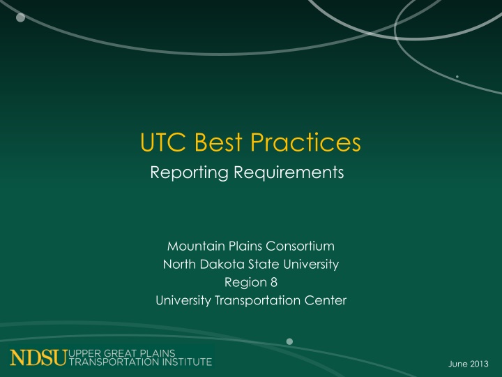 utc best practices reporting requirements