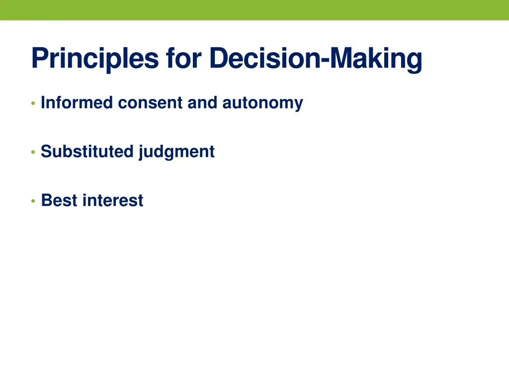 principles for decision making